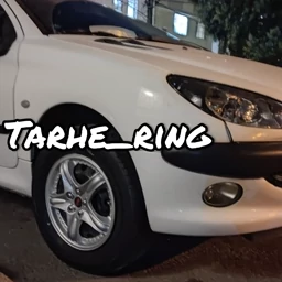 قالپاق طرح رینگ پژو 206 مدل اسپرت سایز رینگ و لاستیک فابریک چرخ ماشین پژویی 5پر ستاره ای