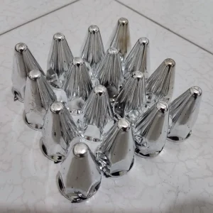 گل پیچ نیزه ای چرخ ماشین نیسان وانت تعداد 24 عدد گلپیچ آبکاری استیل وسط رینگ