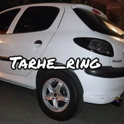 قالپاق طرح رینگ پژو 206 مدل اسپرت سایز رینگ و لاستیک فابریک چرخ ماشین پژویی 5پر ستاره ای