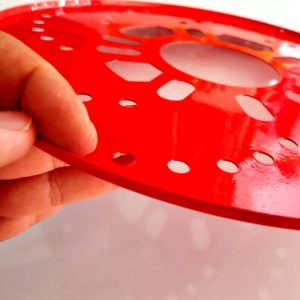 صفحه پشت رینگ خودرو بیهقی طرح اسپرت مدل فلزی کد TRH-DISK-RED